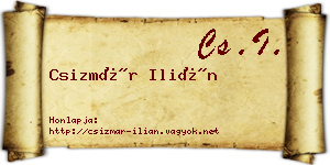 Csizmár Ilián névjegykártya
